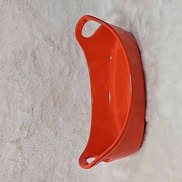 Rachael Ray 1.25 Qt Orange Oval 1.25 Qt Stoneware Open Roasting Baking Cassarole - Picture 2 of 4